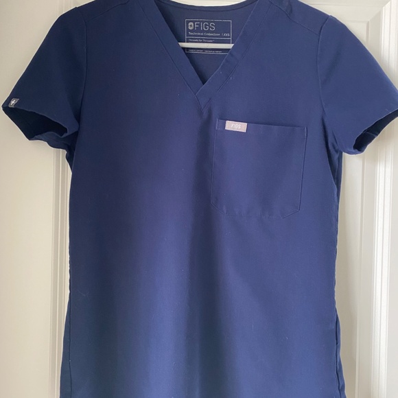 FIGS Women's Caterina One-Pocket Scrub Top XXS Regular Navy - Picture 5 of 7